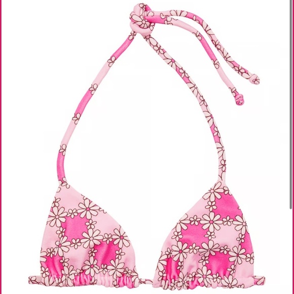 Frankie S Bikinis Swim New Frankies Bikinis Tia Terry Pink Floral String Bikini Top